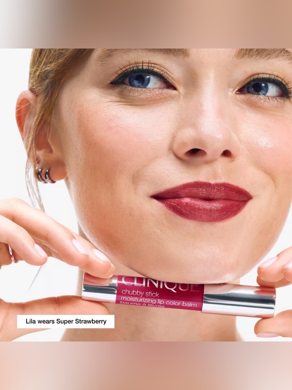Clinique Chubby Stick Moisturizing Lip Color Balm — Super Strawberry (Deep Pink)